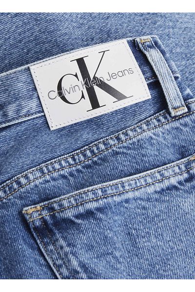 Calvin Klein Džínsy Vysoký pás Rovné nohavice Normálne Svetlomodré Dámske džínsové nohavice J20J 2224331 AA