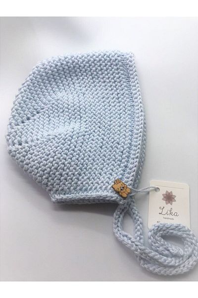 Lika Bamboo Knitted Baby Hat 6-9 Months (HAND MADE)