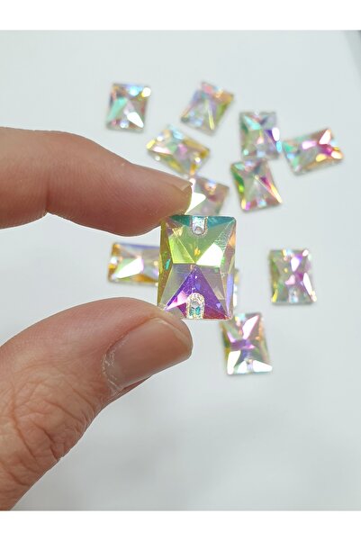 CRYSTALSHOP Piatra de cristal - 13*18mm dreptunghiular Janjan (50 ADET)