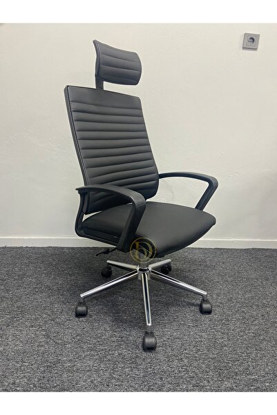 DURU OFİS MOBİLYALARI PETEK DERİ BAŞLIKLI ŞEF KOLTUĞU - SİYAH
