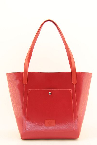 HNB Women's Red Patent Leather Hobo Large Shoulder Bag