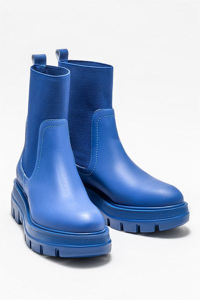 Elle Shoes Women's Blue Daily Flat Boots
