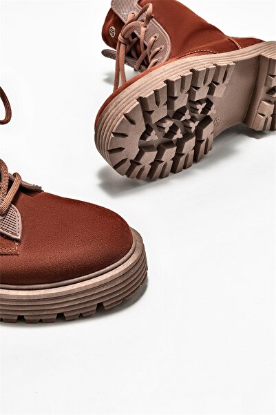 Elle Shoes Kahve Deri Kadın Günlük Bot