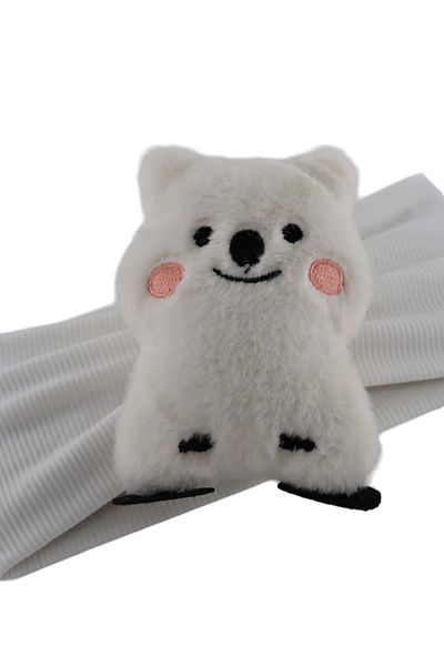 KEEBA Elastic Bandana with Soft Feather PandaMinnoş Girl's Headband with Panda