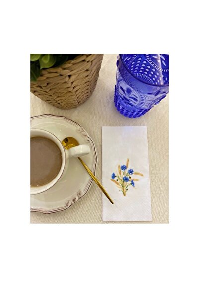 busrasdesign منديل عرض أزرق 16 قطعة