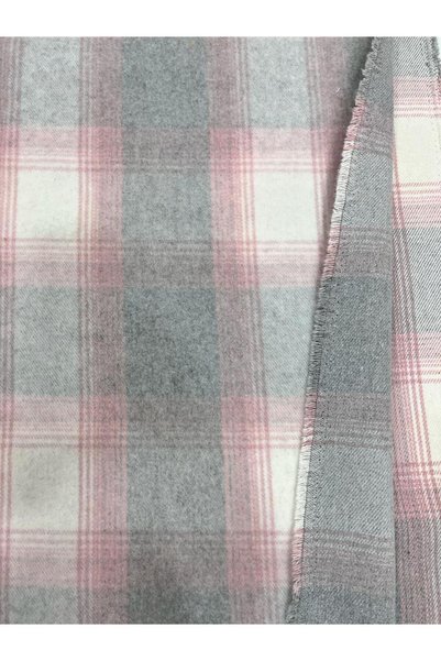 Esterella plaid woven piece fabric double face (width: 145 cm)