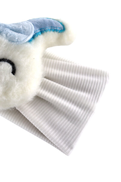 KEEBA Μίνος Κουνέλι. Κοριτσίστικο κορδόνι. Μαλακό γούνινο κουνέλι ελαστικό. Κορίτσι Μπαντάνα.