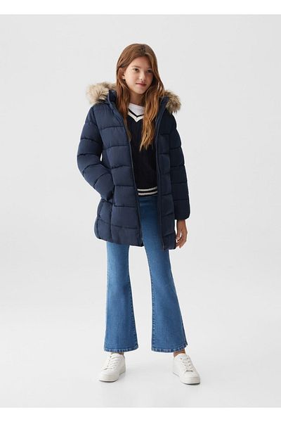 MANGO Kids Prošívaná dlouhá anorak