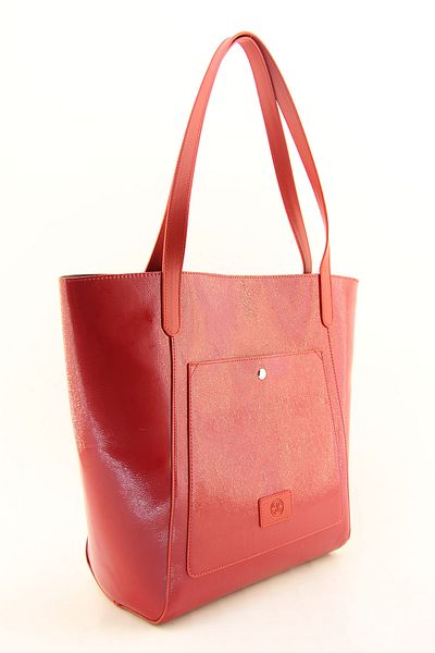HNB Women's Red Patent Leather Hobo Large Shoulder Bag