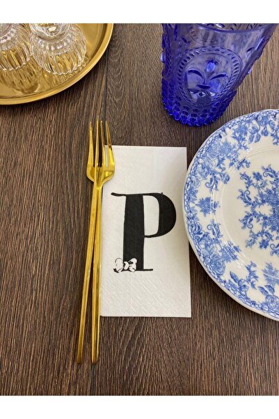 busrasdesign منديل عرض حرف P 16 قطعة