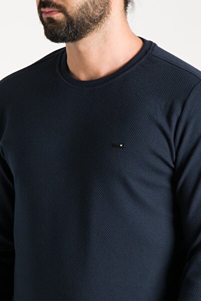 ZEKİ ÖZER Чоловічий темно-синій кашеміровий светр з V-подібним вирізом