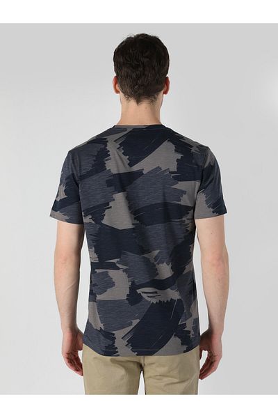 Colin's Tricou cu mânecă scurtă pentru bărbați, albastru bleumarin, cu croiala normală