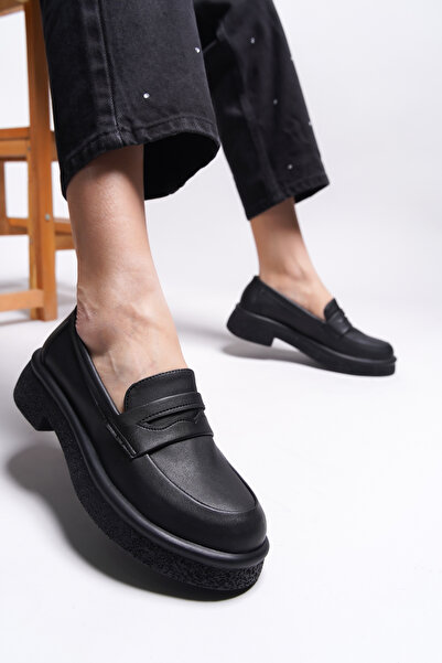 Riccon Жіночі мокасини Ashlalona 00121201 Чорна шкіра