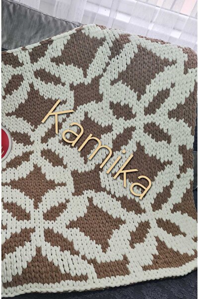 Kamika Double Sided Children's Soft Hand Knitted Baby Blanket