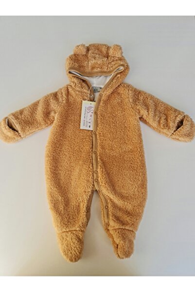 swan butik Kız Erkek Peluş Tulum Welsoft Teddy Ayıcık Bej Tulum Astronot Tulum