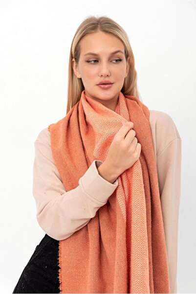 Saria Moda Şal cu umăr gros cu model de coadă de pește cu textura moale