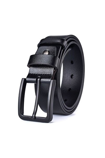 100% genuine leather 4.5 cm Black Men's Belt