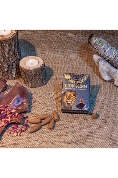Darshan Incense Lion King (ASLAN KRAL) Geri Akış (BACK FLOW) Tütsü 10 Adet