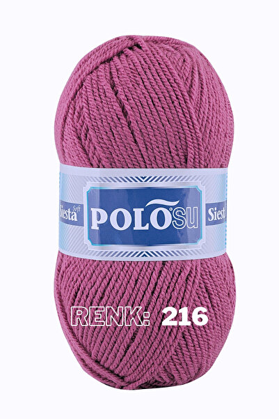 Polosu Siesta Soft - Atkı Yelek Kazak El Örgü Ipliği - Mürdüm - Renk: 216