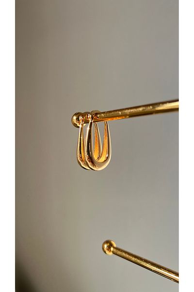 Ebru Atelier Hook Model Steel Earrings