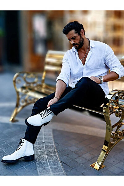 İBAY Head Postal Beyaz Erkek Deri Tarz Bot