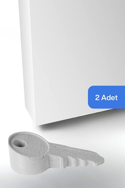 Evene Door Stopper White Color Decorative Door Holder Stopper 2 Pieces Model 5