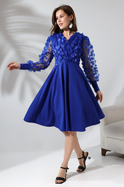 Fasmia SAKS DAISY РОКЛЯ С ДЕТАЙЛИ НА ПРЕДНИЯ ЧАСТ F135