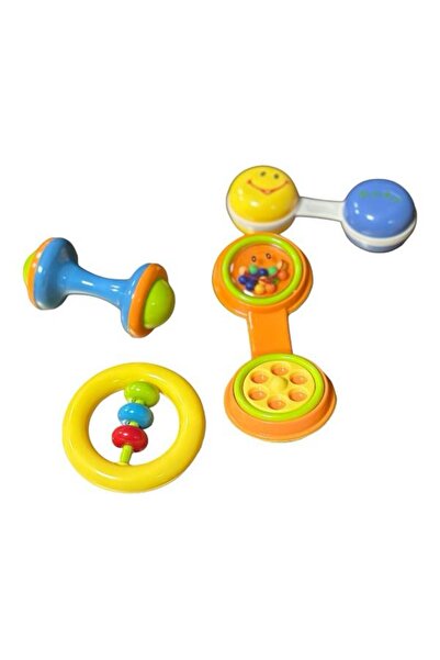 CanEm Bebek Çıngırak Seti 4 lü Telefon Abaküs Dumble Eğlenceli Çıngırak Aktivite Oyuncak