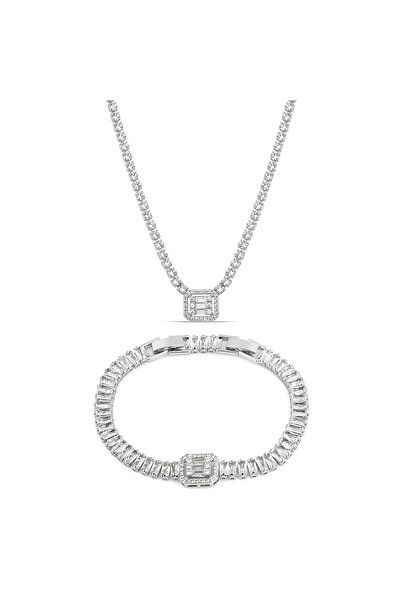 Forentina Çelik Baget Kolye Bileklik Kombin Set Ps3333