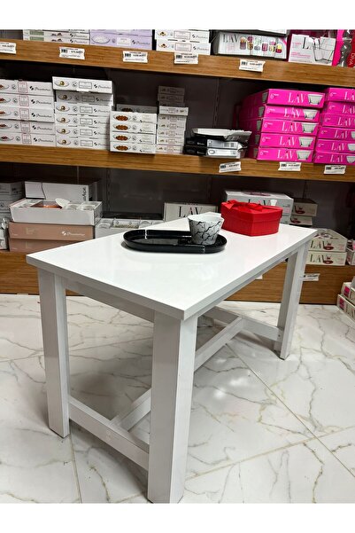 ÇİÇEKLİ AVM orta sehpa beyaz renk ofis sehpası ofis masası orta masa ev mutfa...