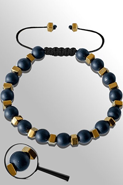 Tesbih Atölyesi Sertifikalk Gold Falezli 6 Mm Doğal Şungit ( Shungite ) Taşı ...