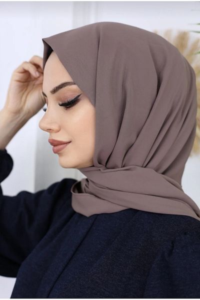 FRESCO SCARFS Hijab Hijab Medina Silk Shawl*σκούρο βιζόν