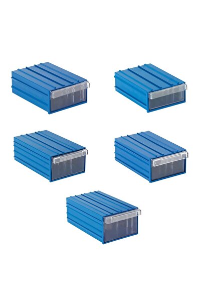 Sembol Plastik Avadanlık Seti Şeffaf Çekmeceli 5 Farklı Boy