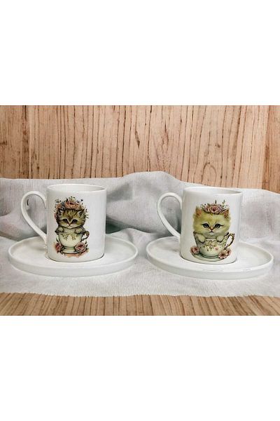 hazztasarım Cat Themed Coffee Cup