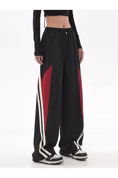 Touz Moda Ρετρό φαρδύ πολύχρωμο αθλητικό παντελόνι