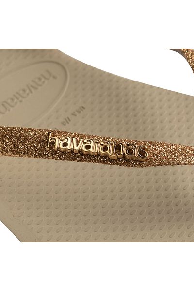 Havaianas Slim Glitter Sand Gray Women's Slippers 2024