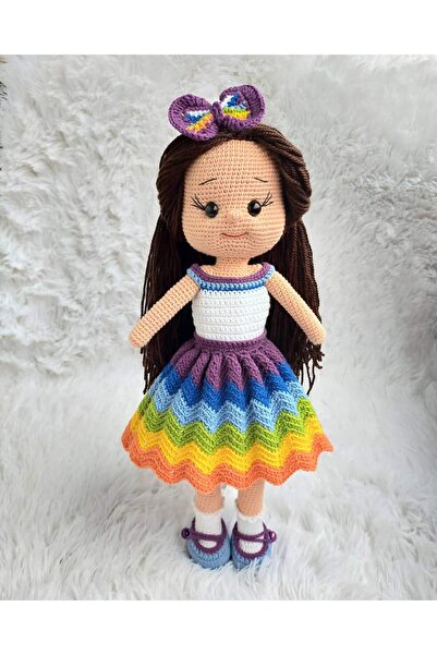 özgüven oto giyim Amigurumi Organik Oyuncak Gökkuşağı Bebek