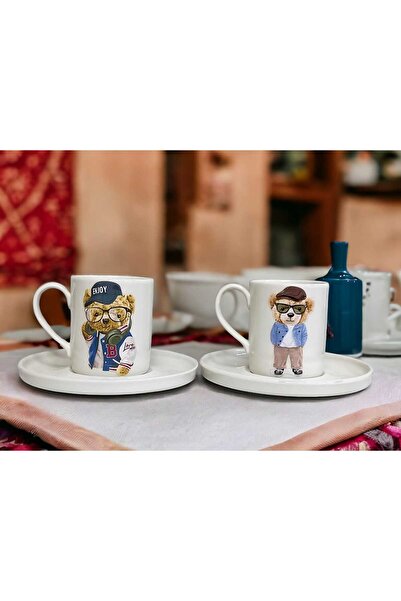 hazztasarım teddy ayıcık kahve fincanı