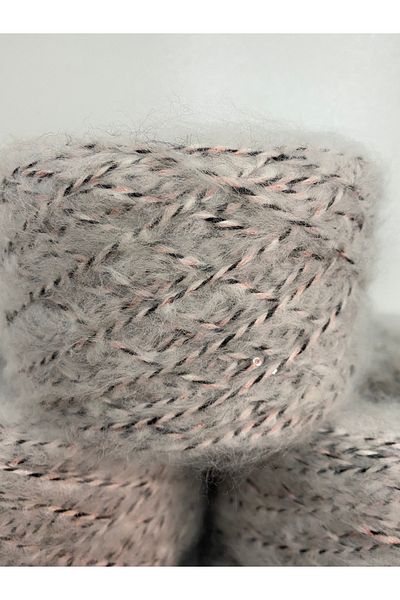 göçer Moher cream moline 2 mm δίχτυ με παγιέτες 600 γρ