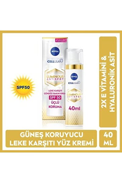 NIVEA Luminous630 Leke Karşıtı SPF50 Gündüz Yüz Bakım Kremi 40 ml
