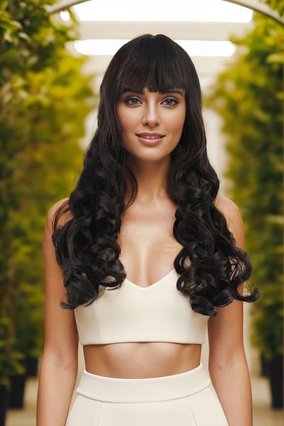 KONAK PERUK Long Fiber Synthetic Wig - Wavy and Perch, Brown