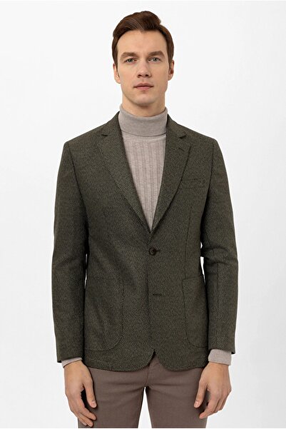 SÜVARİ Armürlü Slim Fit Ceket