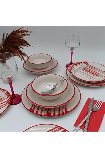 Arna Porselen Carmen 16 Parça 4 Kişilik Yemek Takımı Desenli