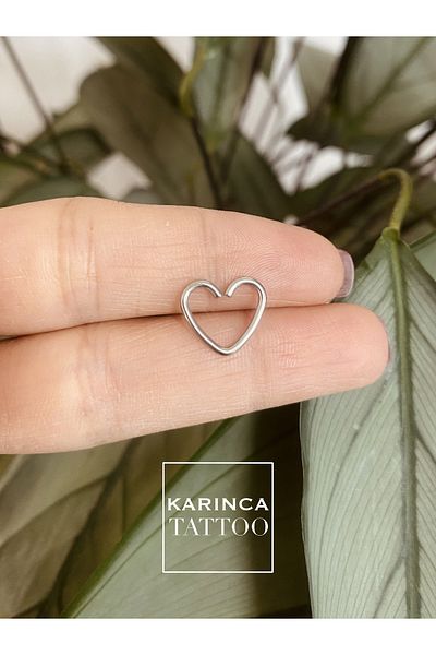 Karınca Piercing Heart Hoop Helix Rook Tragus Snug Daith Forward Ear Piercing Earring