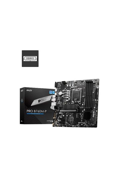 MSI PRO B760M-P B760 DDR5 Vga GLan mATX HD DP US3 TYP-C M2 RGB 1700p Motherboard