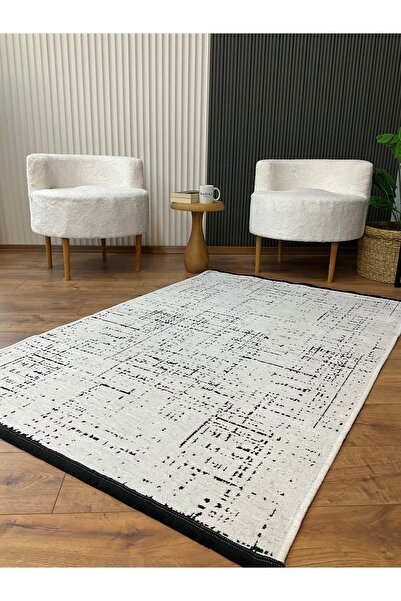 SARAZ HALI Şönil Dokuma Kayma Yapmaz Makinede Yıkanabilir Leke Tutmaz Kesme B...