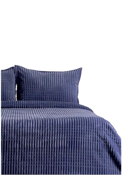 Merinos طقم بطانية فردية مكون من قطعتين من Modern Line - أزرق داكن