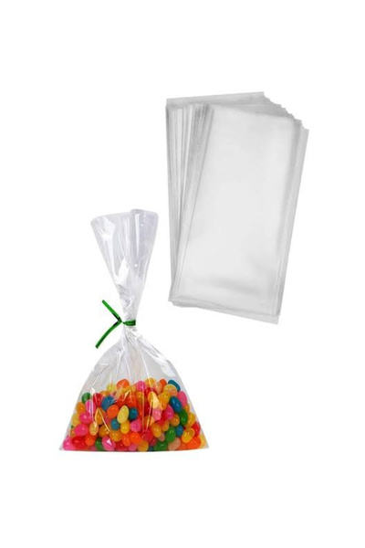 ELİF AMBALAJ Şeffaf Naylon Bakkaliye Torbası Poşeti 14cm X 28cm 0,5 Kg 100 Adet
