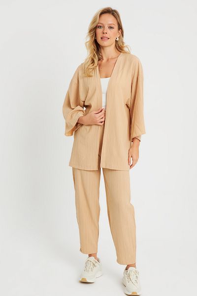 Cool & Sexy Gewickeltes Kimono-Set für Damen, Kamel, Q983
