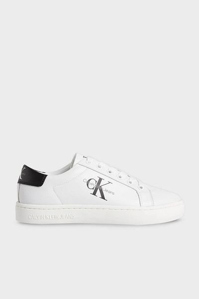 Calvin Klein Zářivě bílé/černé tenisky pro ženu/dívku